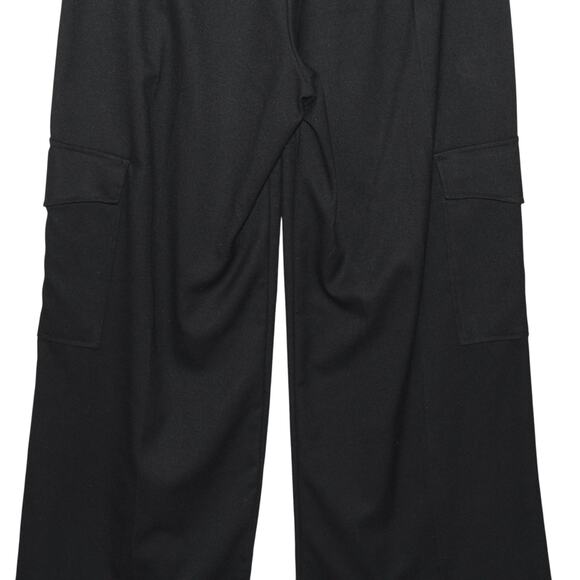 KOTON Arzu Sabanci Wide Leg Black Pants Size EU 42 Large - Picture 11 of 13